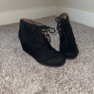 Women's Lace Up booties Ankle
Wedge Booties, Black